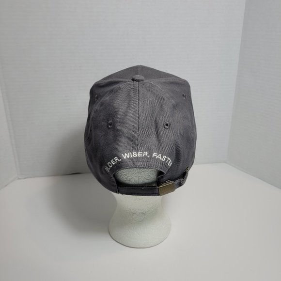 Vintage Dude Hat "Older Wiser Faster" 100% Cotton Adjustable Back - Picture 4 of 9